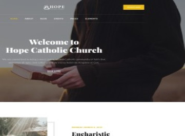 Надежда - Многостраничный современный HTML-шаблон католической церкви  