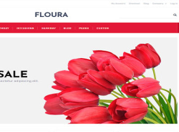 Floura - шаблон сайта магазина цветов и подарков  