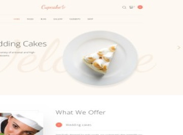 Cupcake - Cake Shop Clean Website Template  