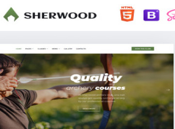 Sherwood - Многостраничный чистый HTML-шаблон сайта для стрельбы из лука  