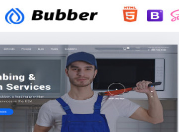 Bubber - шаблон сайта сантехнической компании  