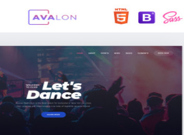 Avalon -  шаблон сайта для ночного клуба  