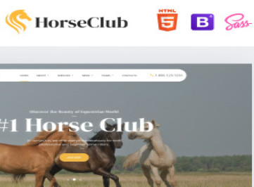 HorseClub - Многостраничный HTML-шаблон сайта Elegant Animals  