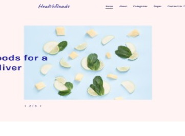 HealthReads - шаблон  о здоровом образе жизни  