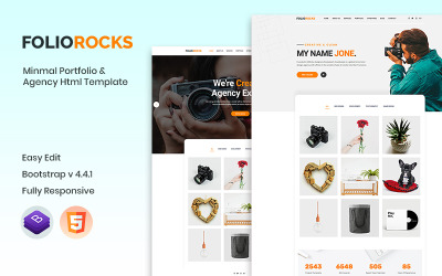 Шаблон Foliorocks - Шаблон  портфолио и агентства 