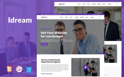 Шаблон Idream - Многоцелевой адаптивный HTML-шаблон веб-  
