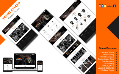 Шаблон Шаблон сайта Tatoo Studio  