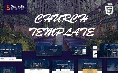 Шаблон Сакредиа | HTML-шаблон сайта "Церковь и религия"  