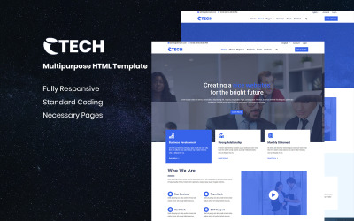 Шаблон eTech - Многоцелевой HTML-шаблон веб-  