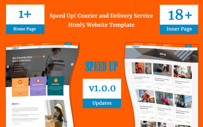 Шаблон Ускорить | Шаблон  службы курьера и доставки Html5  
