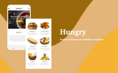 Шаблон Hungry - Шаблон мобильного  Food and Restaurant 