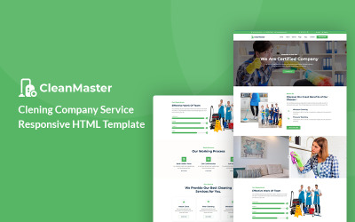 Шаблон Cleanmaster -  шаблон сайта клининговой компании  