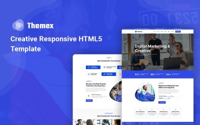Шаблон Themex - креативный адаптивный шаблон веб-  