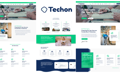 Шаблон Techon -  шаблон  ИТ-решений и услуг  