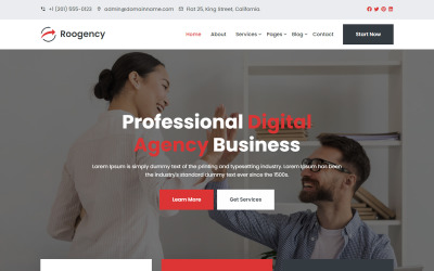 Шаблон Roogency - Шаблон корпоративного бизнес-  