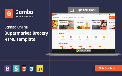 Шаблон Gambo - HTML-шаблон интернет-магазина продуктового супермаркета  