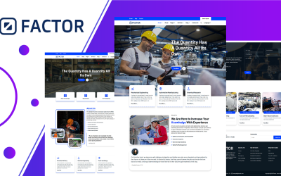 Шаблон Factor -  шаблон  Industry & Factory  