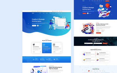 Шаблон Шаблон  цифрового маркетинга Hpres-SEO  