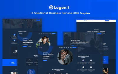 Шаблон Logonit - шаблон  ИТ-решения и бизнес-услуг  
