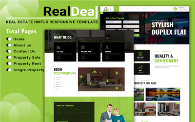 Шаблон Realdeal - Шаблон сайта о недвижимости  