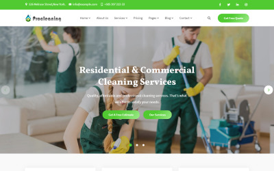 Шаблон ProCleaning - шаблон  службы уборки и химчистки  