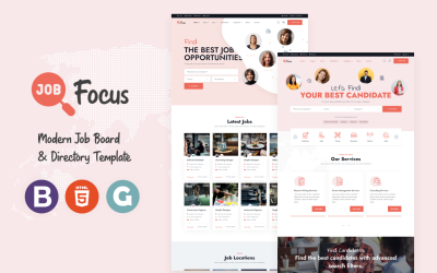Шаблон JobFocus -  шаблон сайта вакансии  