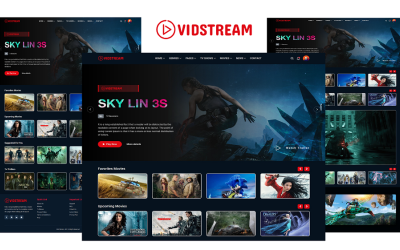 Шаблон Vidstream - шаблон адаптивного  для фильмов и телешоу  