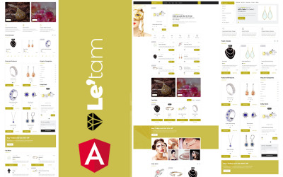 Шаблон Шаблон сайта Letam Gold и ювелирного магазина Angular JS  