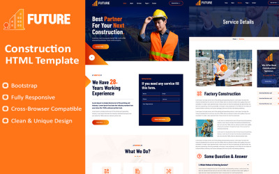 Шаблон HTML-шаблон сайта Future - Construction  