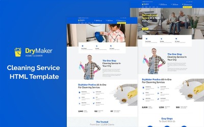 Шаблон Drymaker - шаблон сайта клининговых услуг