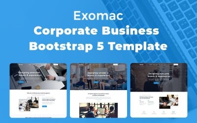 Шаблон Exomac - шаблон  для корпоративного бизнеса  5