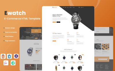 Шаблон Ewatch - Многоцелевой HTML для электронной коммерции