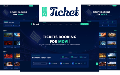 Шаблон Ticket -  шаблон сайта онлайн-бронирования билетов