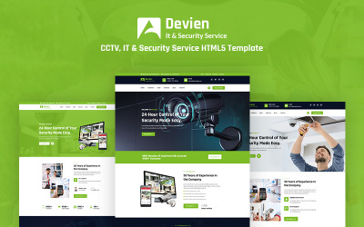 Шаблон Devien -   шаблон  CCTV, ИТ и службы безопасности