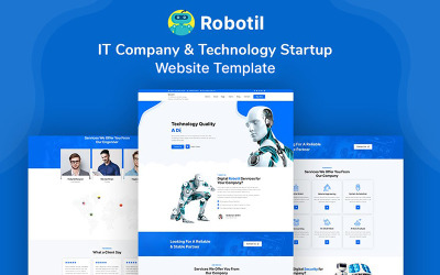 Шаблон Robotil - шаблон  для ИТ-компании и технологического стартапа