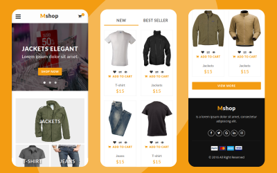 Шаблон Mshop - шаблон мобильного сайта электронной коммерции