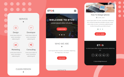 Шаблон Etos - шаблон мобильного  в формате HTML