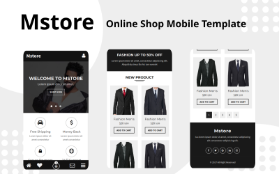 Шаблон Mstore - шаблон мобильного сайта интернет-магазина
