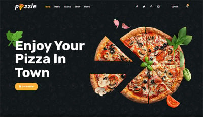 Шаблон Pizzle - HTML-шаблон быстрого питания и пиццы