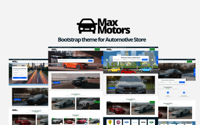 Шаблон MaxMotors - шаблон сайта  для автомобильного магазина