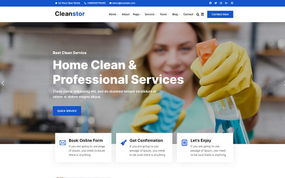 Шаблон Cleanstor -  шаблон сайта клининговой компании