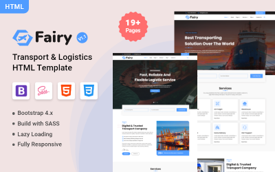 Шаблон Fairy - HTML-шаблон сайта по транспорту и логистике