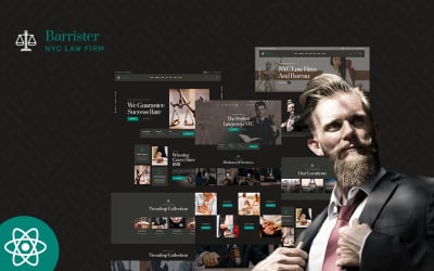 Шаблон Шаблон Barrister Law, Lawyer & Attorney React Js