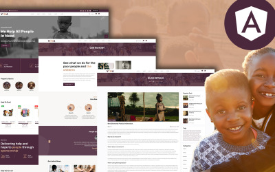 Шаблон Шаблон Angular JS для благотворительной и благотворительной организации Vima