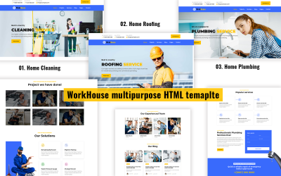 Шаблон Мастерский - HTML-шаблон "Сантехника, уборка и кровля"