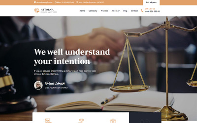 Шаблон Attorna -  шаблон  для юристов, юристов и прокуроров