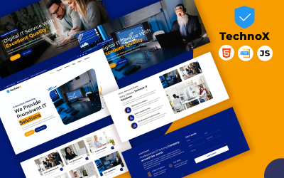 Шаблон TechnoX - шаблон  ИТ-решения и бизнес-консалтинга