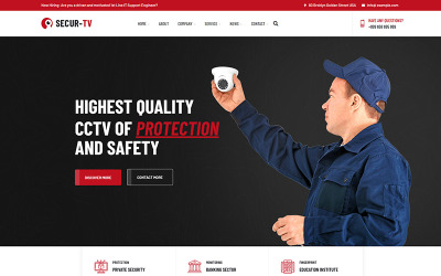 Шаблон Securtv -  шаблон  для систем видеонаблюдения и безопасности
