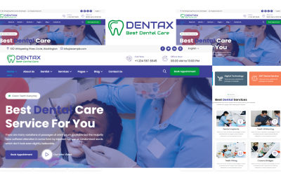 Шаблон Dentax - шаблон  для стоматолога и стоматологической клиники