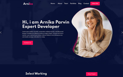 Шаблон Arnika - Персональный креативный адаптивный шаблон веб-